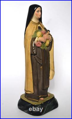 10 Antique Religious Sculpture Saint Therese Patroness of the Missions Statue