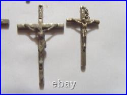 10 antique catholic nice collection lot religious crucifix crosses 52255