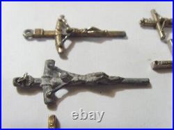 10 antique catholic nice collection lot religious crucifix crosses 52255