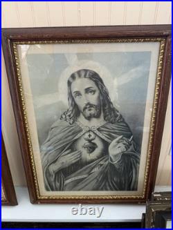 100+(years) old Antique Mary and Jesus religious Prints