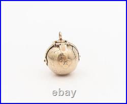 10K GOLD Vintage Antique Fully Opened Religious Drop Pendant (OPENS) GP644