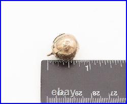 10K GOLD Vintage Antique Fully Opened Religious Drop Pendant (OPENS) GP644