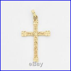 10k Yellow Gold Antique Ornate Cross Pendant