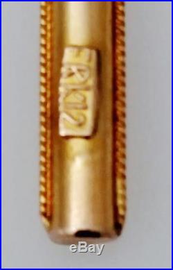 12 K yellow Gold& Diamond Circa 1900 Antique Cross Pendant / 1.6 grams