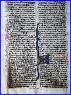 13th-Century Bible Manuscript on Vellum Habakkuk to Zephaniah c. 1280, France 13th-Century Bible Manuscript on Vellum Habakkuk to Zephaniah c. 1280, France