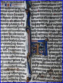 13th-Century Bible Manuscript on Vellum Habakkuk to Zephaniah c. 1280, France 13th-Century Bible Manuscript on Vellum Habakkuk to Zephaniah c. 1280, France