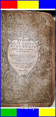 1612-1613 ANTIQUE OCTAVO KING JAMES HOLY BIBLE Jesus Christian Religious Church