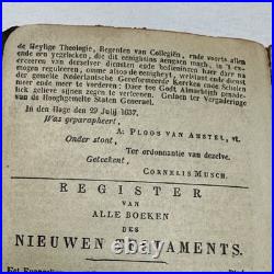 1637 Dutch Antique Bible Statenvertaling, Historic Religious Text Pocket Size