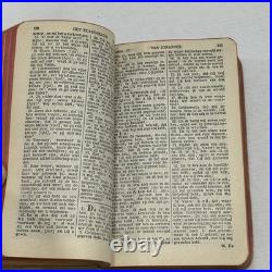 1637 Dutch Antique Bible Statenvertaling, Historic Religious Text Pocket Size