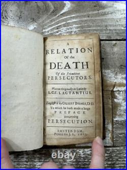 1687 Antique Religious Book A Relation of the Death of Primitive Persecutors