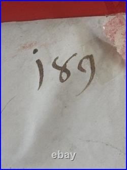 16th C Antiphonal Vellum Leaf Illuminated Manuscript 4 Initials Framed Spanish