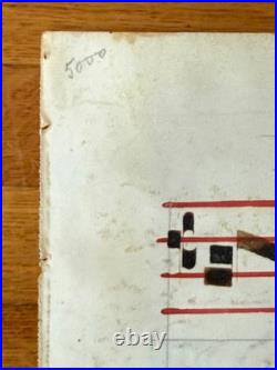 16th C Illuminated Antiphonal Vellum Leaf Gregorian Chant Double Sided 21.5