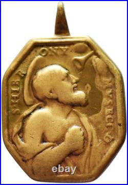 1700s ST JEROME RELIGIOUS MEDAL ANTIQUE ST BARBARA MEDALLION