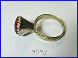 1700s antique Bedouin Nomads tribal ring 8.5 SZ religious islamic 50192