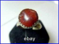 1700s antique Bedouin Nomads tribal ring 8.5 SZ religious islamic 50192