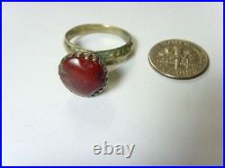 1700s antique Bedouin Nomads tribal ring 8.5 SZ religious islamic 50192