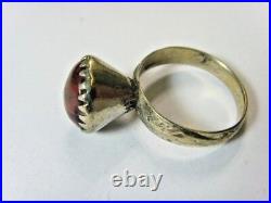 1700s antique Bedouin Nomads tribal ring 9 size central Asia religious 50190