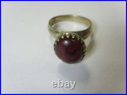 1700s antique Bedouin Nomads tribal ring 9 size central Asia religious 50190