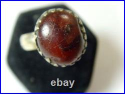 1700s antique Bedouin Nomads tribal ring 9 size central Asia religious 50190