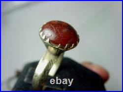 1700s antique Bedouin Nomads tribal ring 9 size central Asia religious 50190