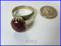 1700s antique Bedouin Nomads tribal ring 9 size central Asia religious 50190