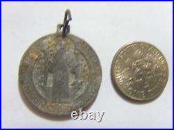 1700s antique catholic religious Saint Benedict exorcism pendant 51286