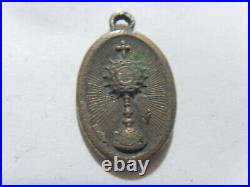 1700s antique catholic religious faith Saint Borromeo scarce pendant 51290