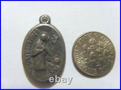 1700s antique catholic religious faith Saint Borromeo scarce pendant 51290