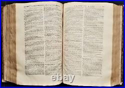 1719 antique HUGE FOLIO religious bible Doctoris Theologi SOCIETY of JESUS