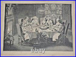 1725 Engraving Passover Seder PICART Bernard Judaica Rare Old Jewish ART antique