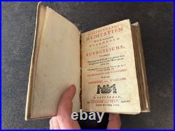 1734 1751 ANTIQUE RELIGIOUS BOOKS Vellum Binding Latin Dutch Theology LOT 2vol