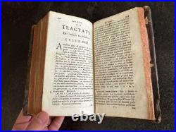 1734 1751 ANTIQUE RELIGIOUS BOOKS Vellum Binding Latin Dutch Theology LOT 2vol
