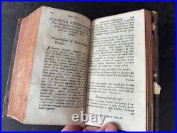 1734 1751 ANTIQUE RELIGIOUS BOOKS Vellum Binding Latin Dutch Theology LOT 2vol