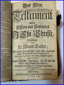 1763 Antique German Religious Book Bible MARTIN LUTHER