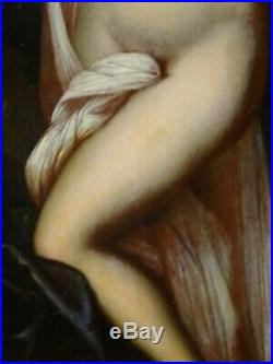 17th Century Italian Old Master Bathsheba Bathing Nude Antique Oil Painting