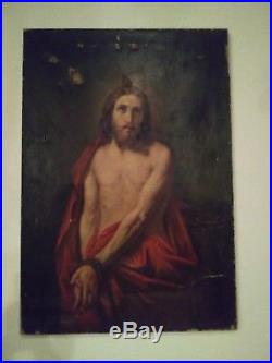 17th Century Old Master antique Oil Painting christ ecce homo italian 18th