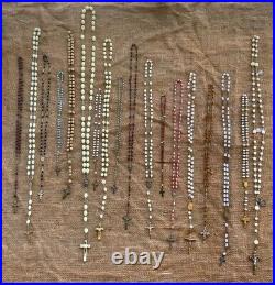 18 Antique Religious Rosaries Christianity Austrian Collection