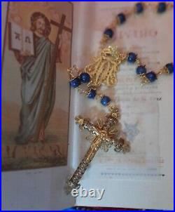 1800s Fine Antique Religious European Spanih Rosary Set Museum Quality Ca 1899