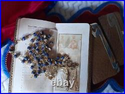 1800s Fine Antique Religious European Spanih Rosary Set Museum Quality Ca 1899