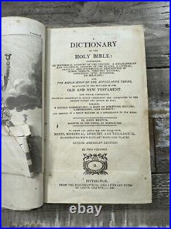 1807 Antique Religious Dictionary Dictionary of the Holy Bible Vol 2