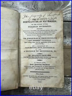 1813 Antique Methodist Religious Book True & Complete Portraiture of Methodism