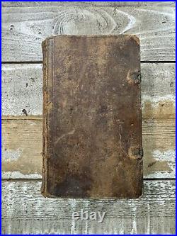 1814 Antique German Religious Book Gesangbuch. American Print, Clasps