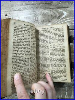 1814 Antique German Religious Book Gesangbuch. American Print, Clasps