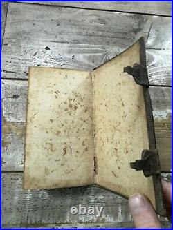 1814 Antique German Religious Book Gesangbuch. American Print, Clasps