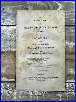 1819 Antique Adam Clarke Religious Sermon The Doctrine of Salvation by Faith