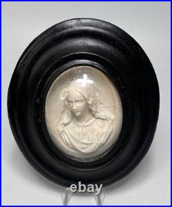 1820 Antique Religious French Carved Meerschaum Reliquary Ex-Voto Virgin Mary 1820 Antique Religious French Carved Meerschaum Reliquary Ex-Voto Virgin Mary