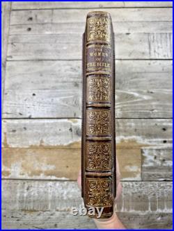 1849 Antique Fine Binding Religious Book The Women of the Bible Illustrated
