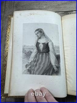 1849 Antique Fine Binding Religious Book The Women of the Bible Illustrated