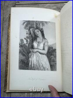 1849 Antique Fine Binding Religious Book The Women of the Bible Illustrated