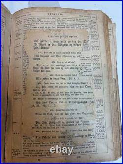 1867 American Bible Society Antique Holy Bible With Original Historical Ephemera